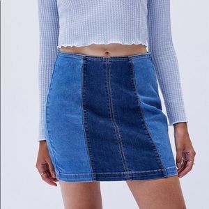 Pacsun denim colorblock skirt